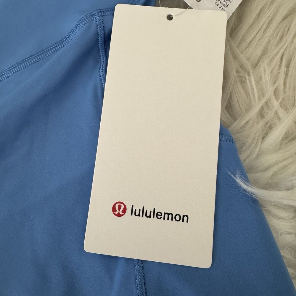 Lululemon Fast And Free High Rise Shorts Women’s 8 Pool Party Blue 6” Pocket NWT - Picture 2 of 16